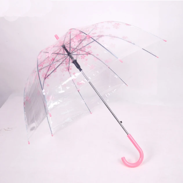 ladies transparent apollo  cherry printing umbrella