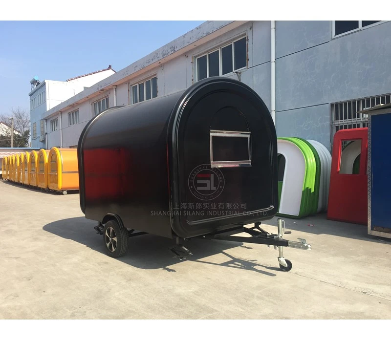 Shanghai black food truck sale to malaysia mobile food trailer