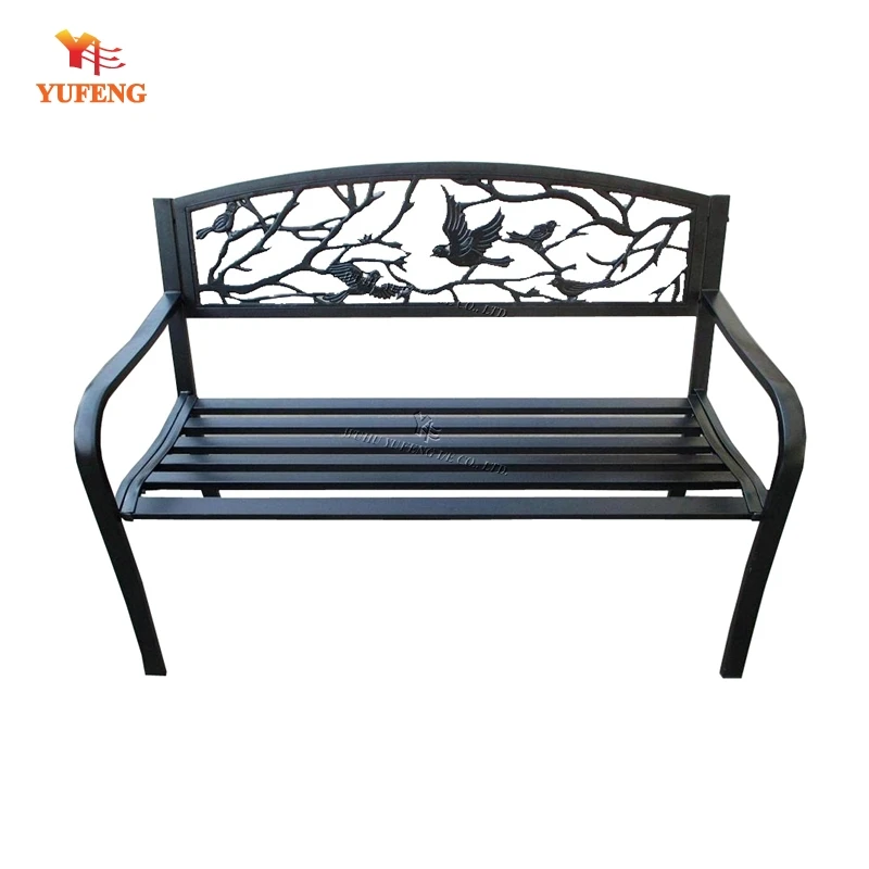 Comfortable and Durable metal Garden iron park bench