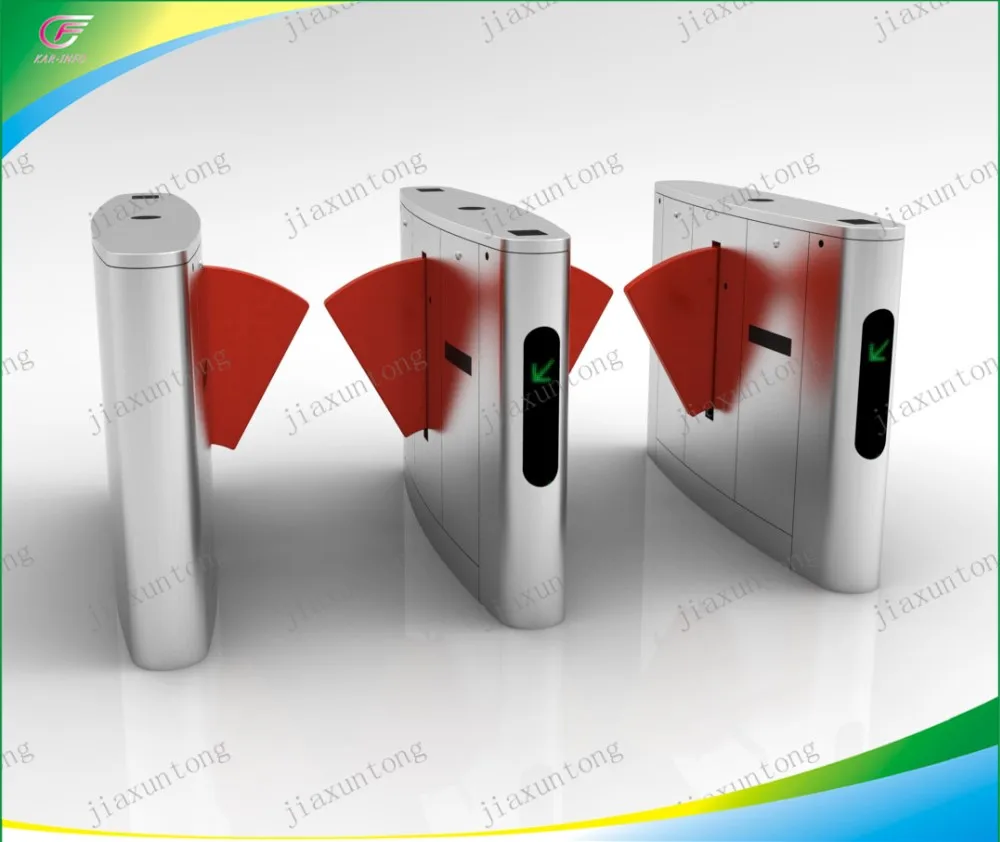 Flap turnstile with ticket system flap barrier gate