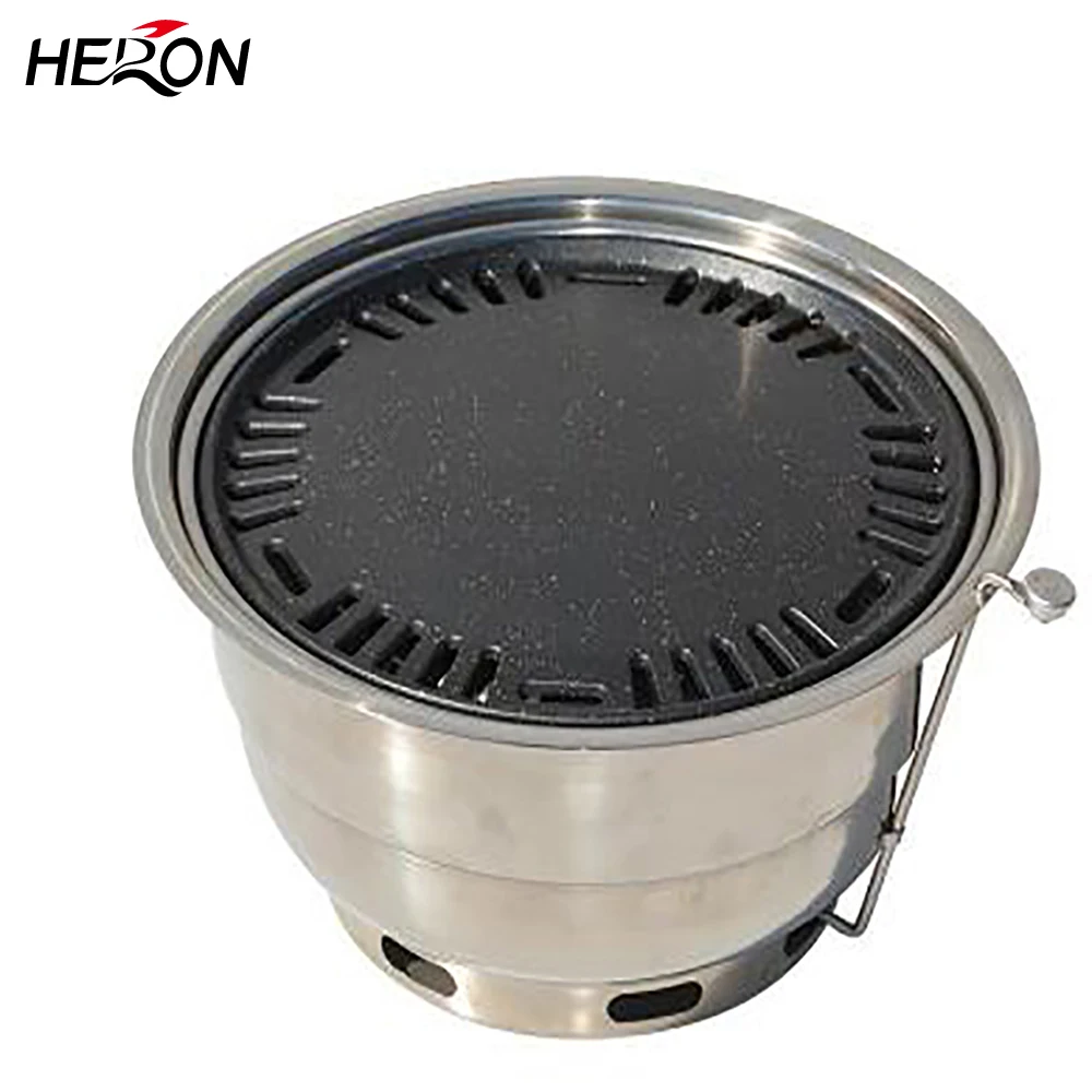 Korean Barbeque Grill  Embedded Table Top Charcoal BBQ Grill For Restaurant