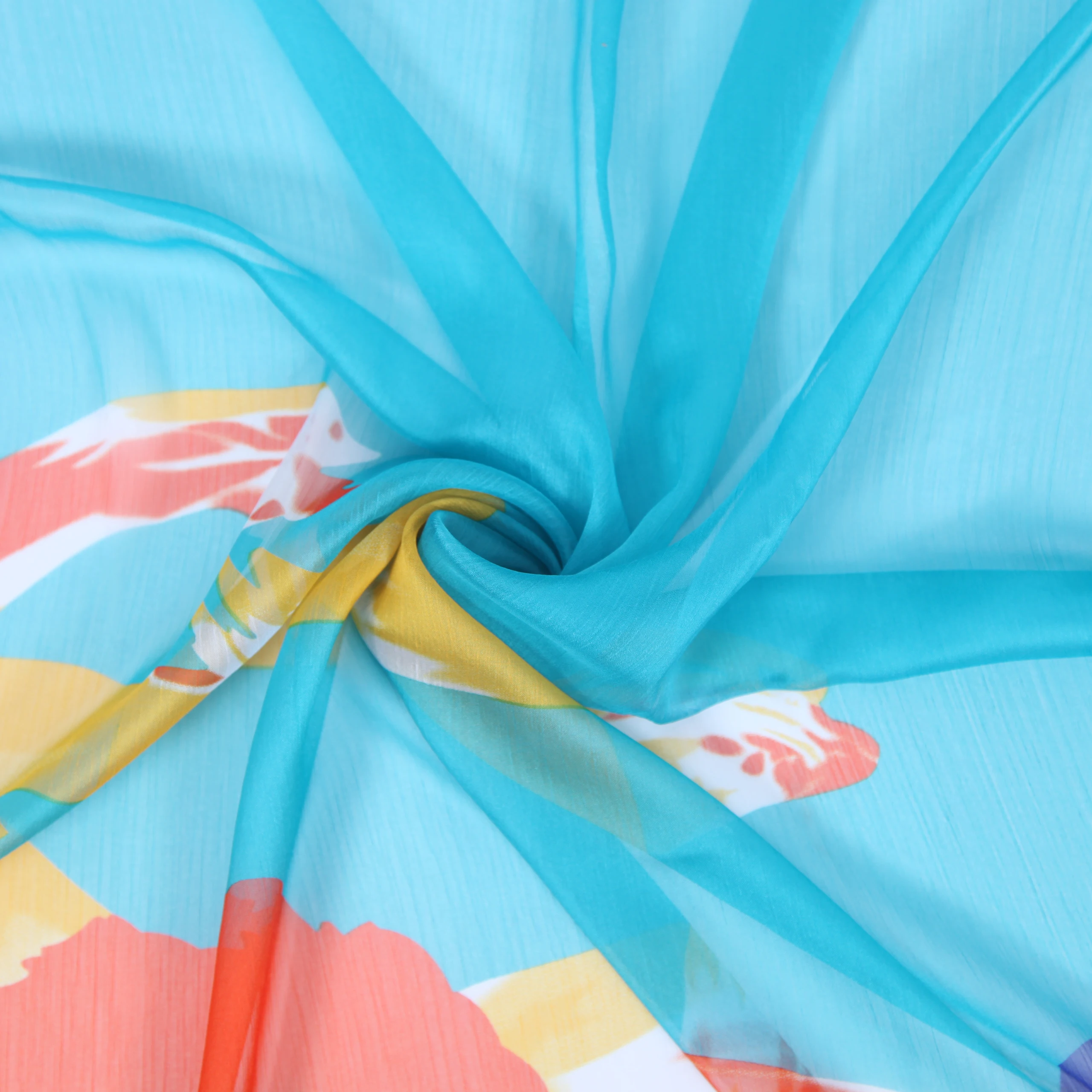 
Top Sale Summer Colorful Changeable Wear Chiffon Silk Beach Sarong Pareo 