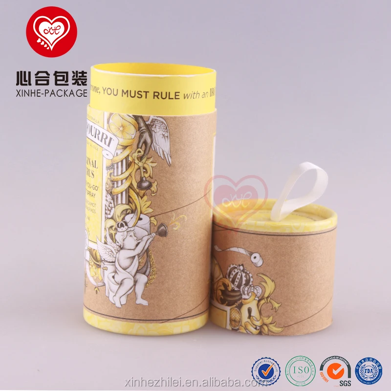 Custom logo printed round cardboard t-shirt packaging tube box