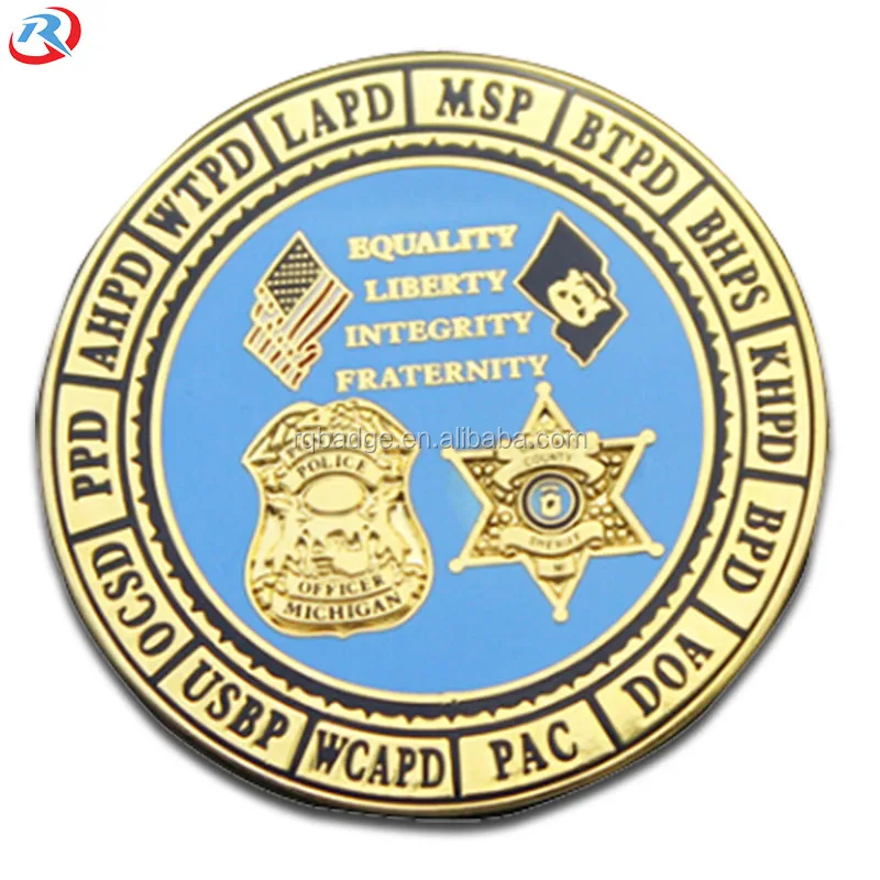 Custom Logo Military Souvenir Army Commemorative Sports Metal Soft Enamel Challenge Coin