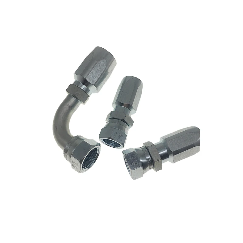 
Stainless steelnpt jic bsp male swivel reusable hydraulic fitting with ferrule for sae r5 hose 
