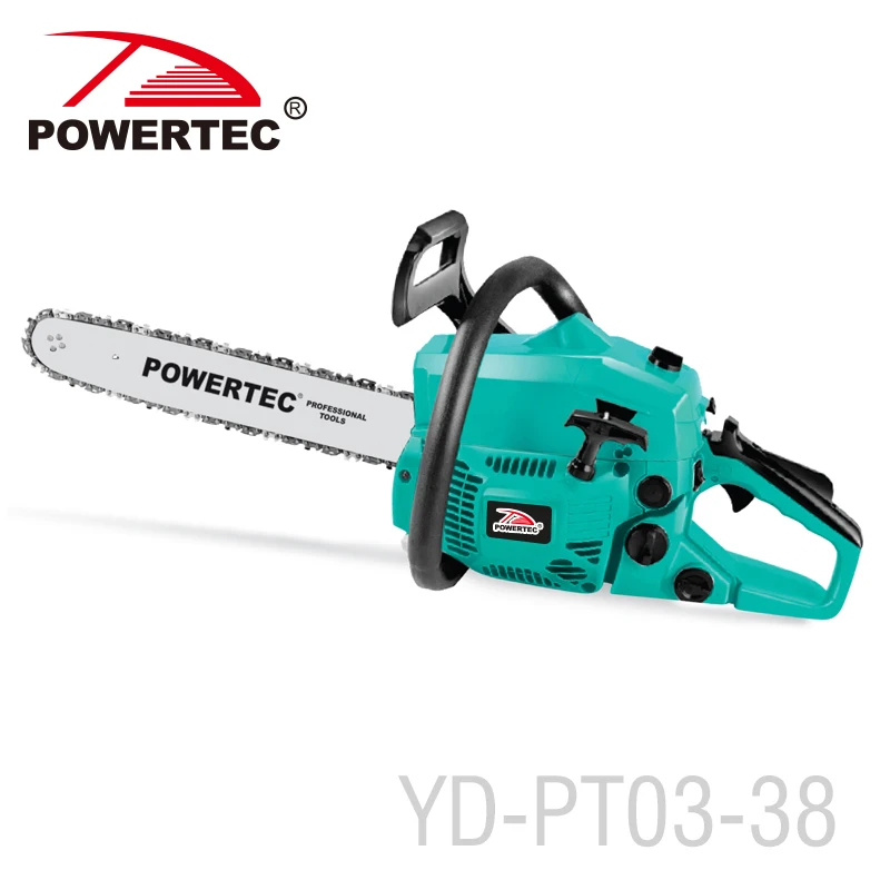 POWERTEC 1.2kw 2-Stroke petrol saw tree cutter chain saw