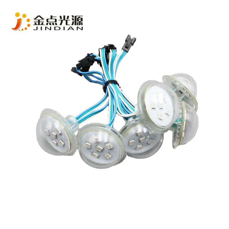 
6leds 45mm DC12V ucs2903 led amusement light bulbs with led rgb funfair lights 