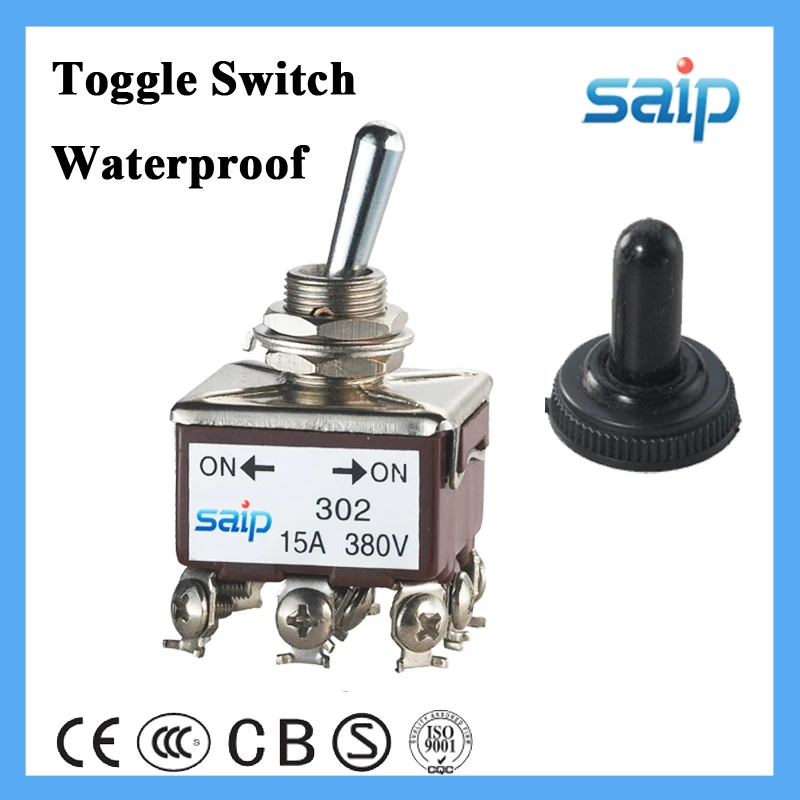9P 3 way toggle switch on off on 9pins