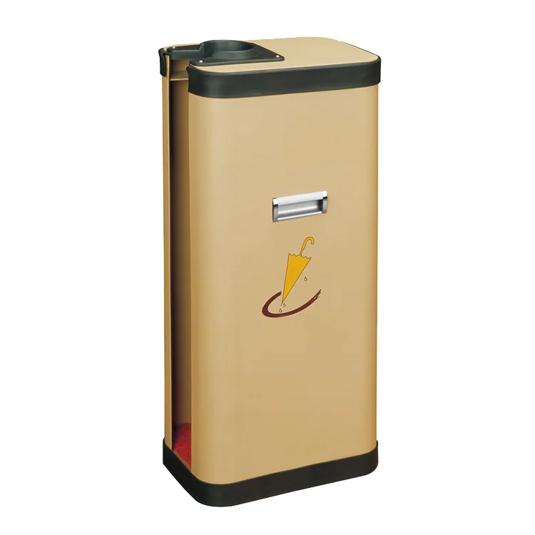 Stainless steel wet umbrella wrapper dispenser with plastic bag