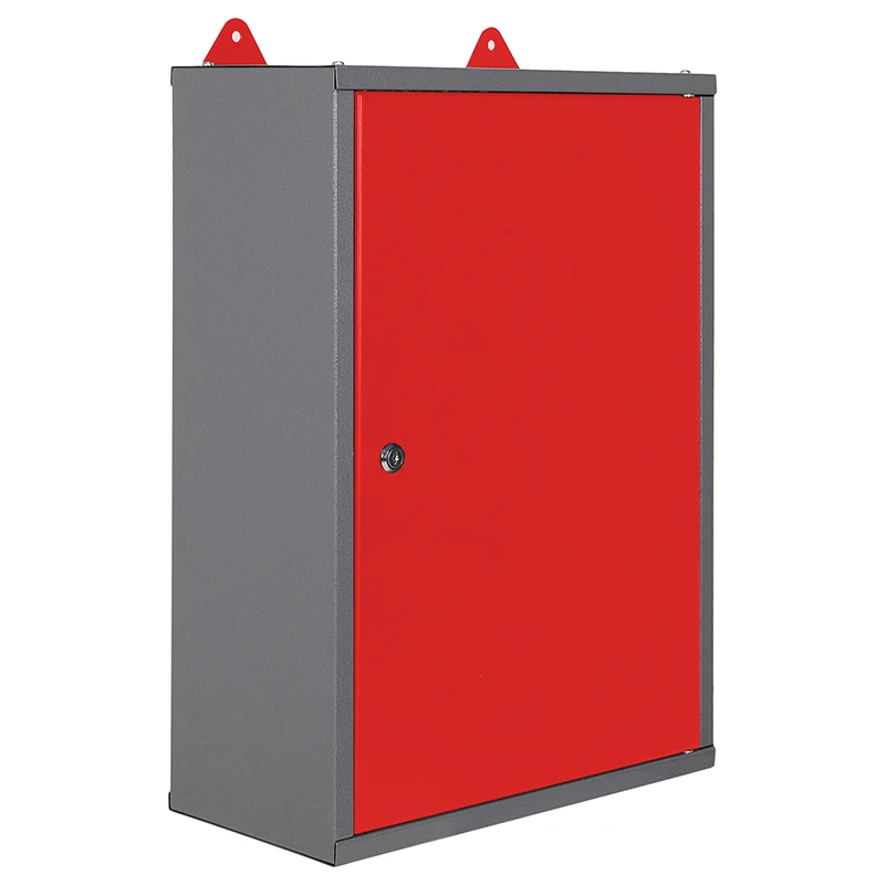 Стальной настенный шкаф-органайзер с 2 полками и замком