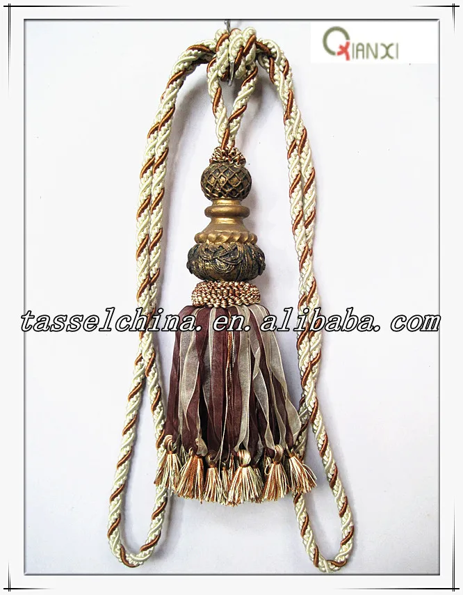 curtain accessory, ribbon curtain tiebacks for curtain fasten and decoration