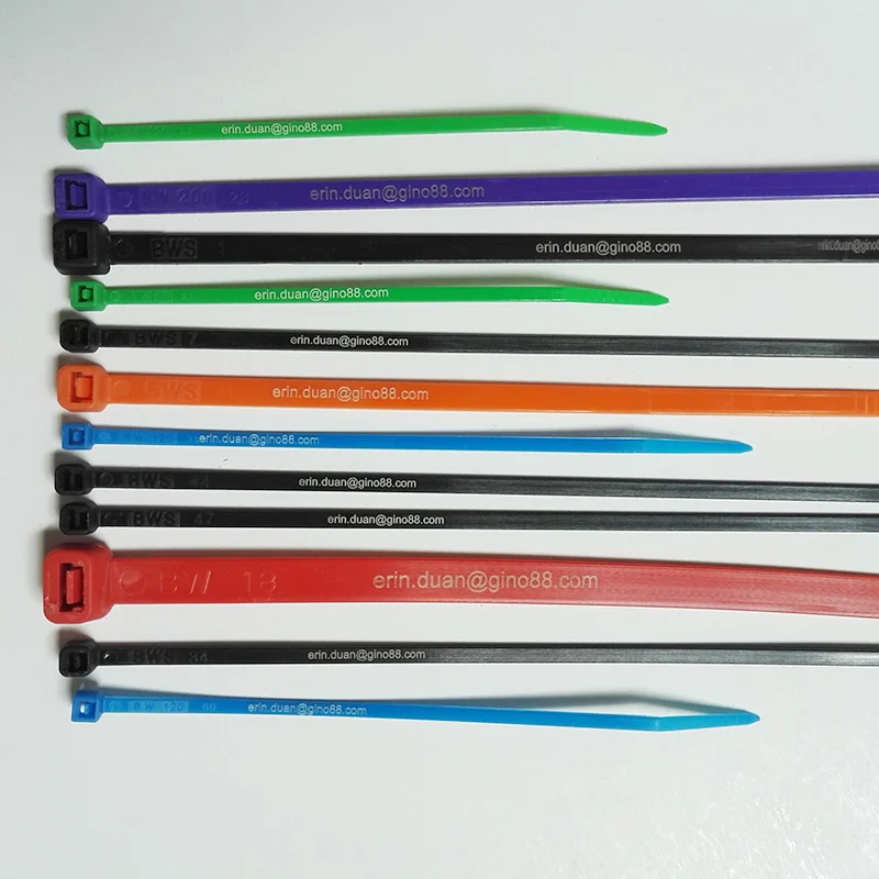 Printed zip cable ties