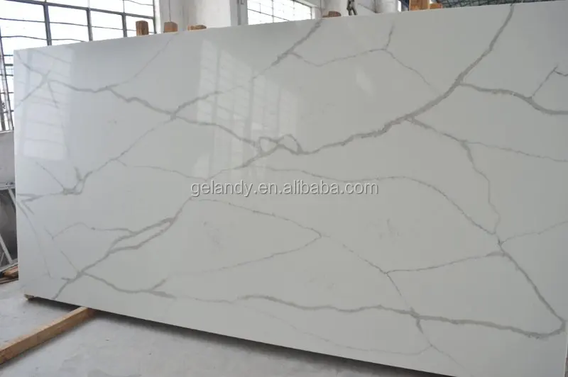 
Marble Like Artificial Stone Quartz Countertops With Veins 