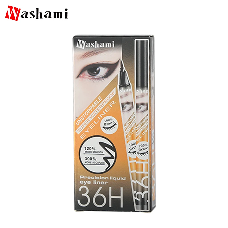  Washami супер водостойкая Точная коричневая жидкая подводка для глаз