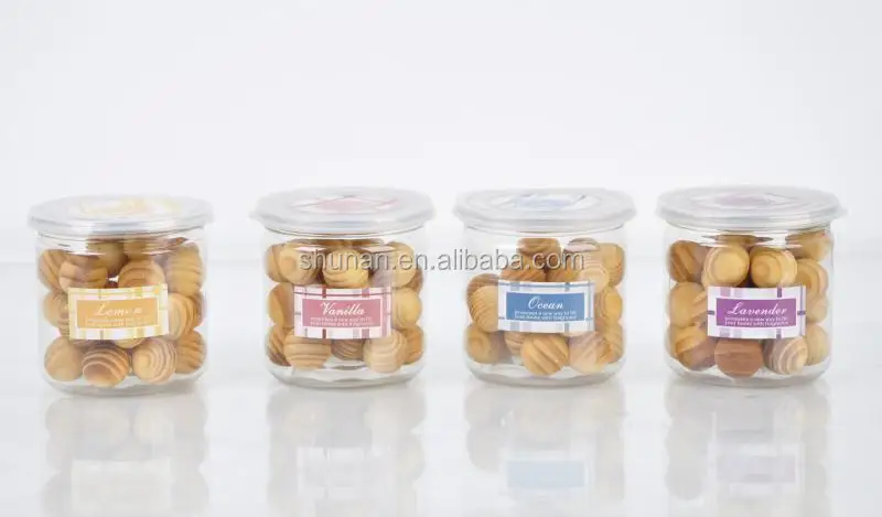 Home fragrance solid shape wooden balls wooden beads air freshener SA-0313