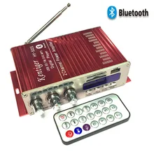 DC 12V Mini Bluetooth Amplifiers Headphone amplifiers Wireless With Remote Control SD/USB Play FM Function For Home/Car