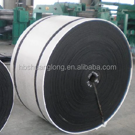 Polyester/nylon/cotton fabric reinforced rubber conveyor belt