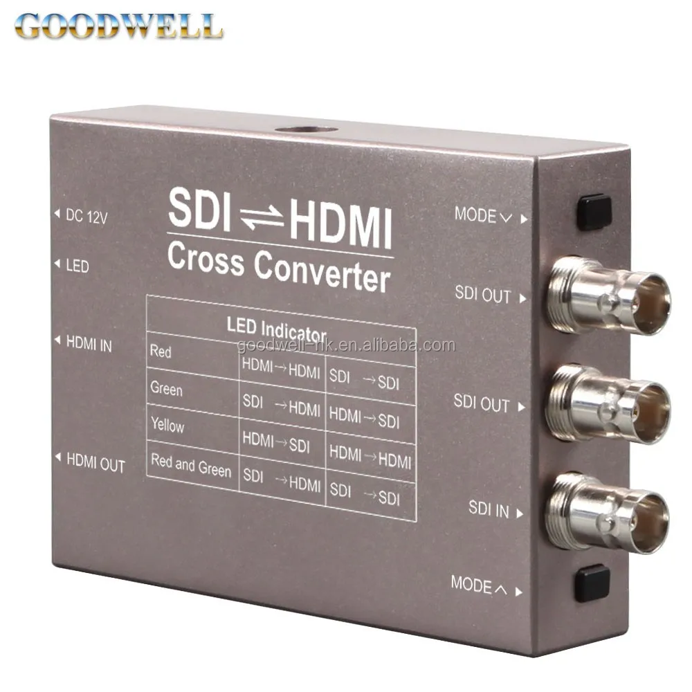 Factory Direct Supply Broadcast Grade Mini Portable SDI HDMI Cross Converter with F970 Battery Plate