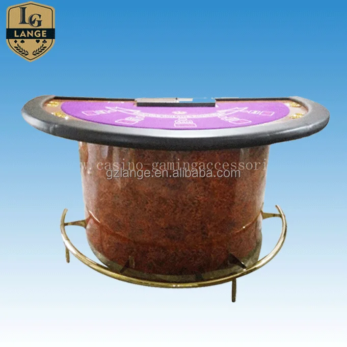 Casino Caribbean Blackjack Poker Table Three Cards Antique Poker Table with Coaster