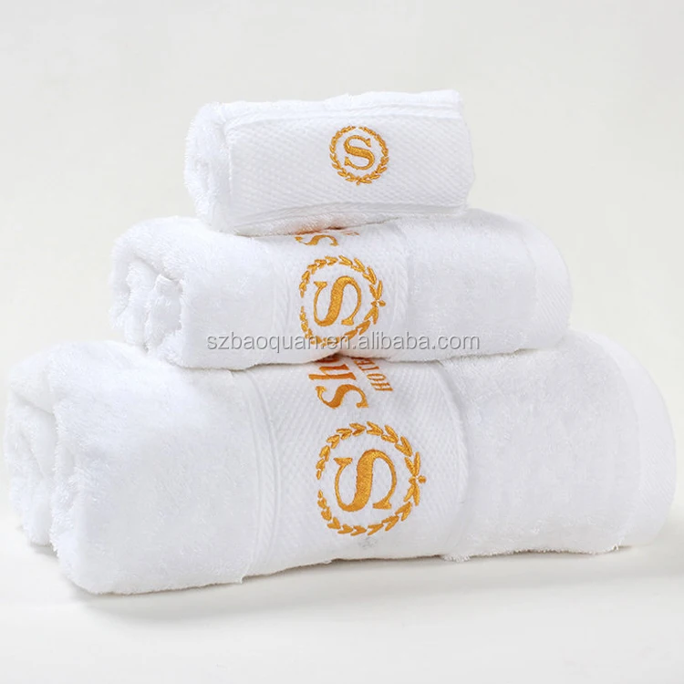 Custom 100% Cotton Baht Towel Manufacture Wholesale Dobby Border White Color 5 star Luxury Hotel Towels