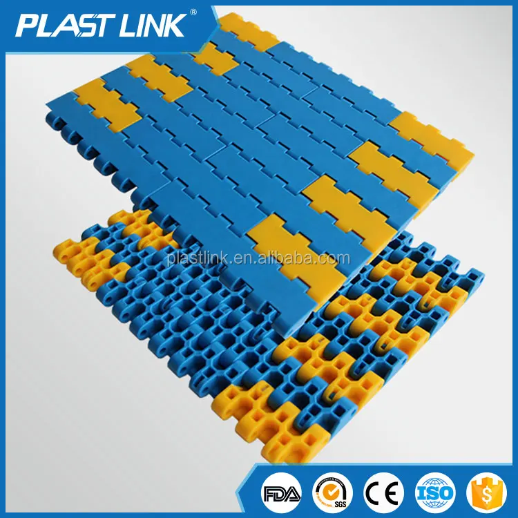 Top plate modular plastic conveyor belt for food Industry