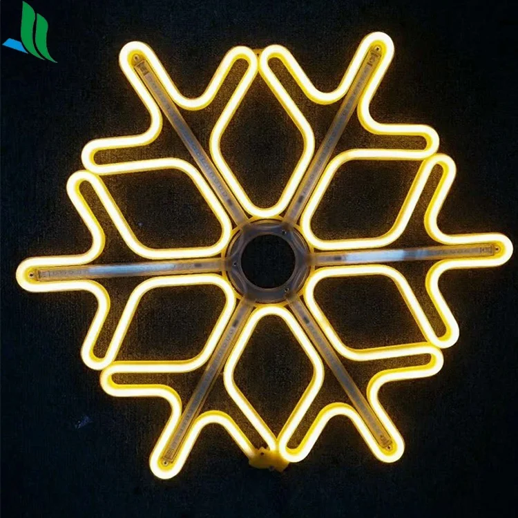 Holiday Lighting Neon Material LED Acrylic Snowflake for Xmas Decoration