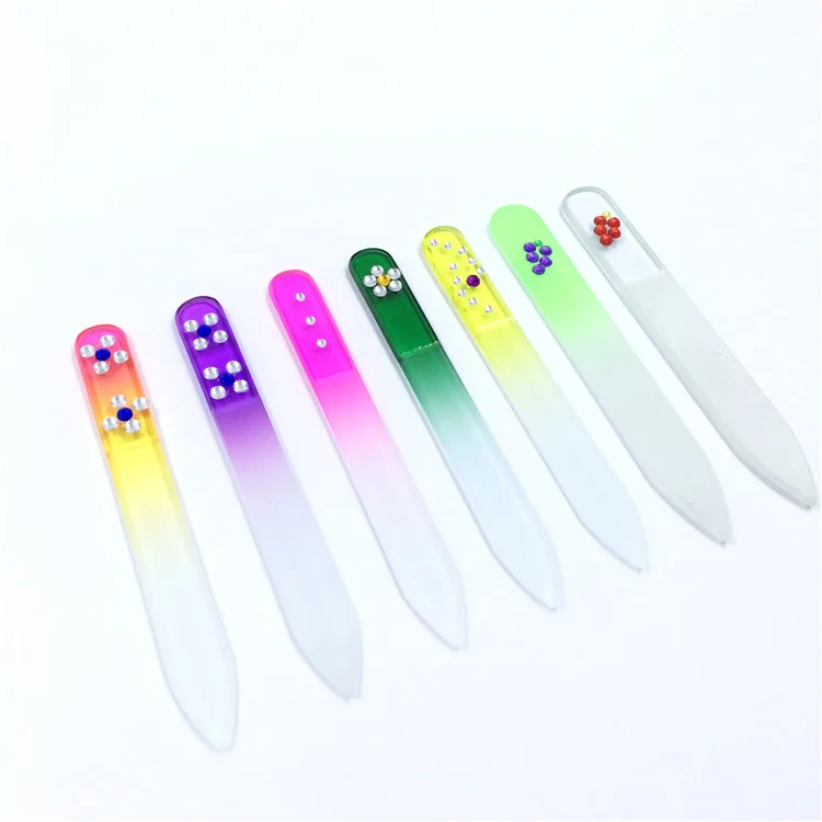 crystal glass nail file with case glass nail file in case glass nail file