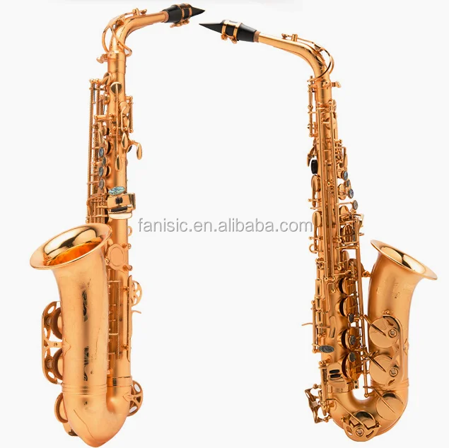 Золотистый альт-саксофон/абразивная пескоструйная обработка золотистого саксофона