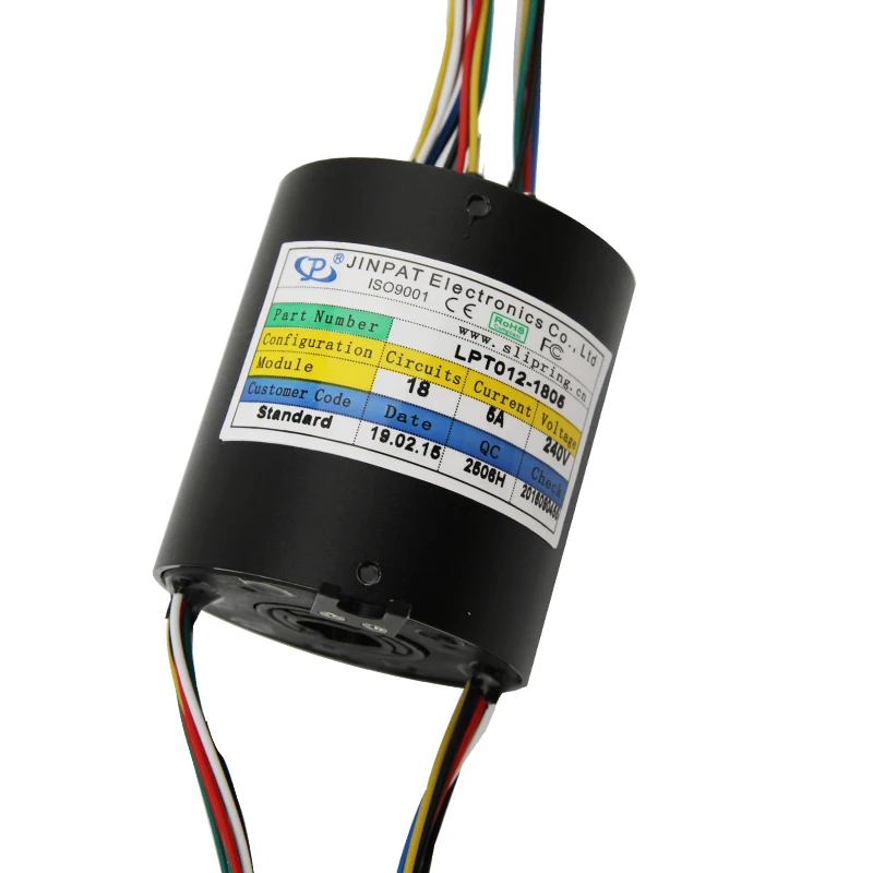 Throughbore токосъёмное кольцо, 18 цепи 5A размер отверстия 12,7 мм, Поворотный Шарнир производитель