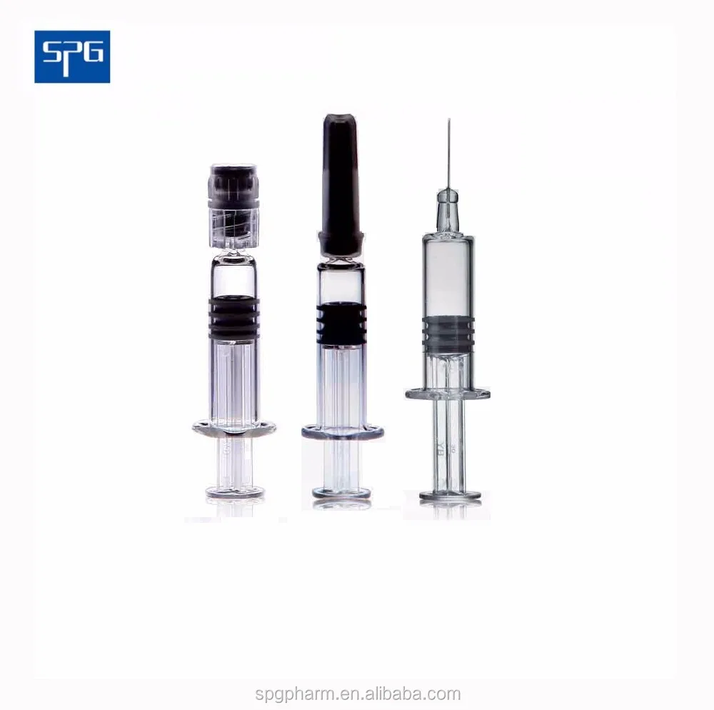 HIgh quality sterile Glass prefilled syringe lml long with needle
