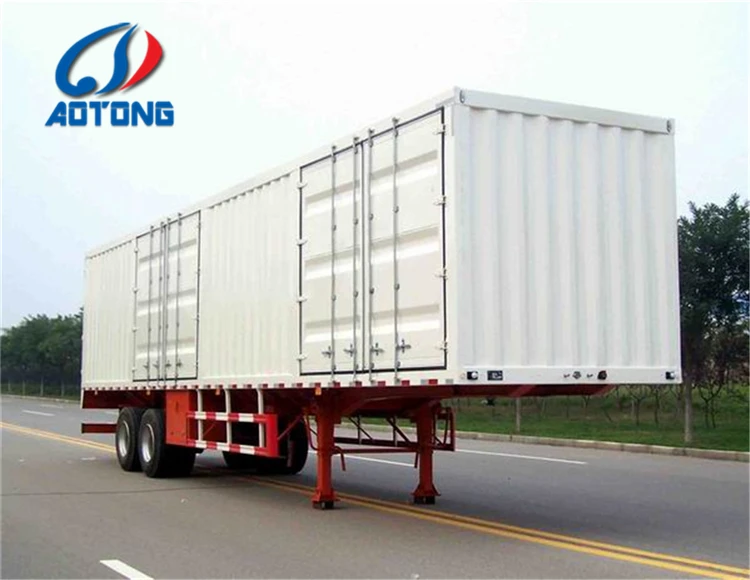 heavy duty 3 axles swing open type cargo box van semi trailer wing dry van type cargo box semi trailer
