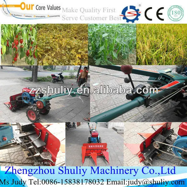 Semi-automatic rice harvesting machine hot pepper harvesting machine sorghum harvester