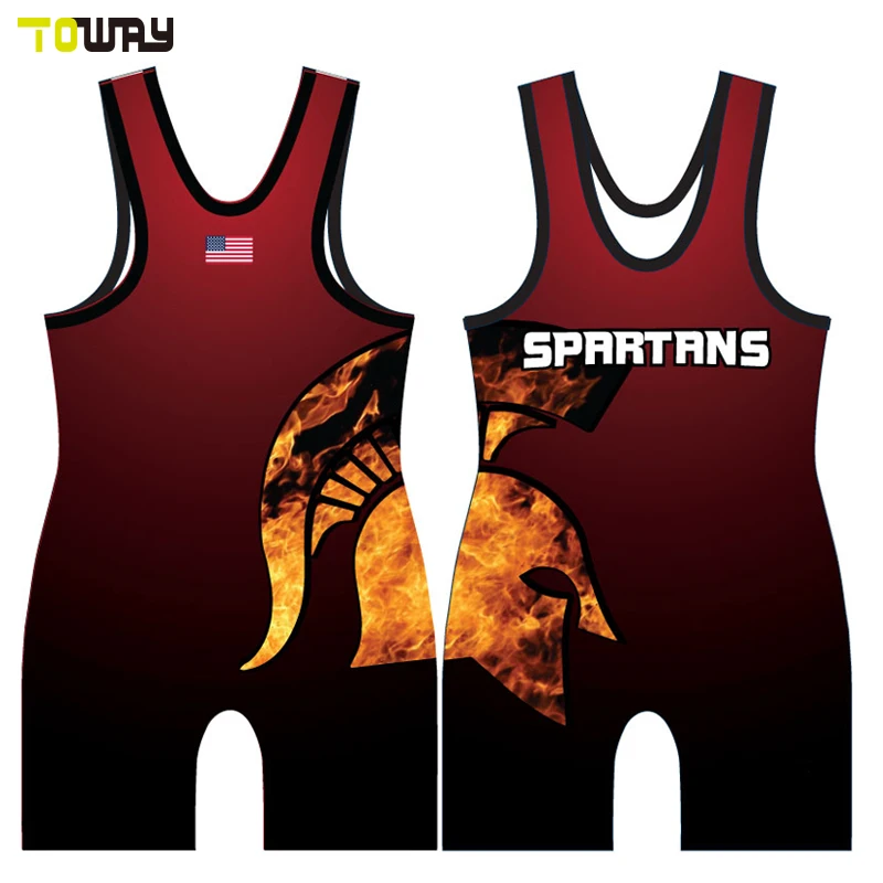 4xl cheap sublimated wholesale wrestling singlet
