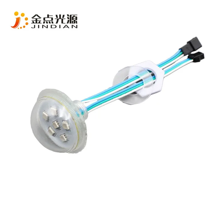 
6leds 45mm DC12V ucs2903 led amusement light bulbs with led rgb funfair lights 