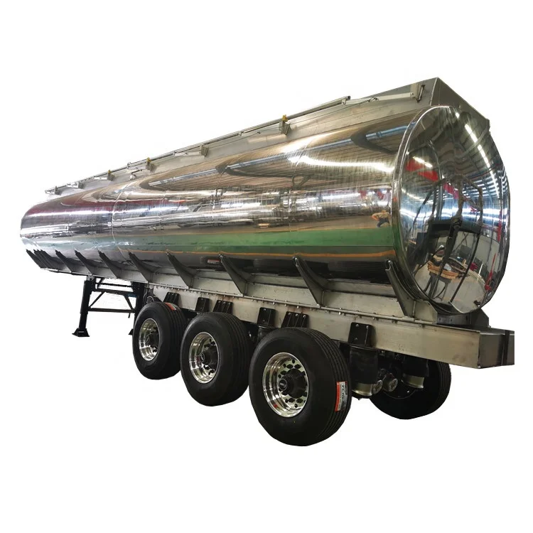 3 axles 5454 Aluminum alloy tank trailer/Mirror aluminum tank semi trailer 40000Liters