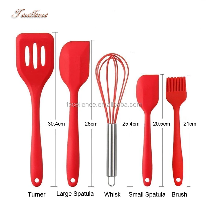 10 Pack Heat Resistant Food Grade Silicone Kitchen Utensil Set Cooking Tools for Wholesale