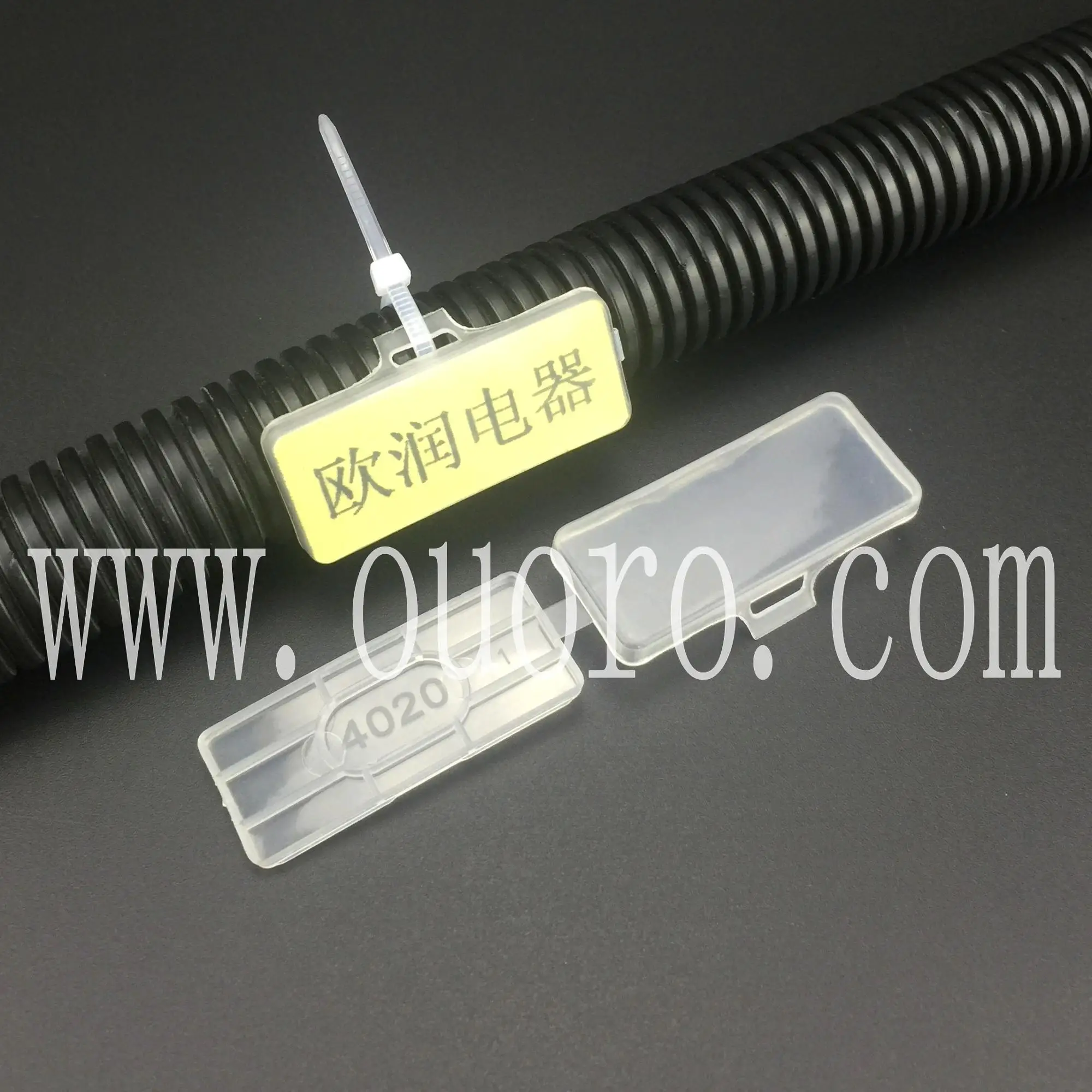 OUORO 4020 Waterproof plastic cable tie marker box marker cable ties