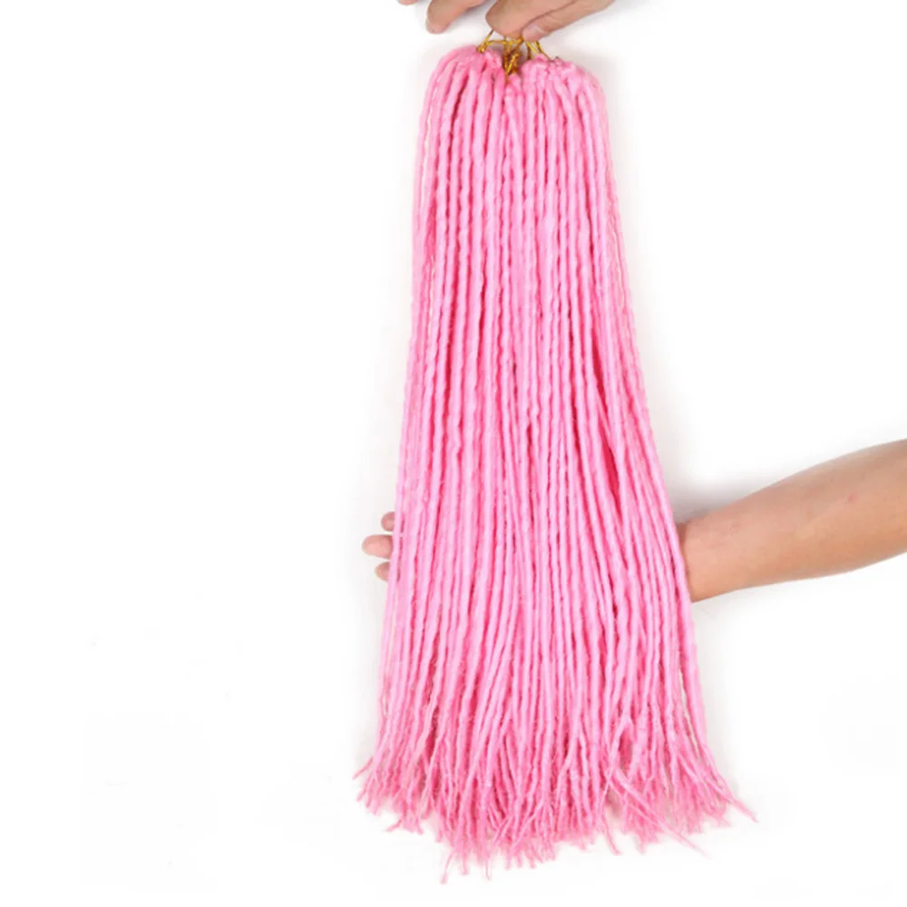 African Hair Extension Dreadlock Crochet Twist Braid Synthetic Weave Pack thin Goddess Faux Locs