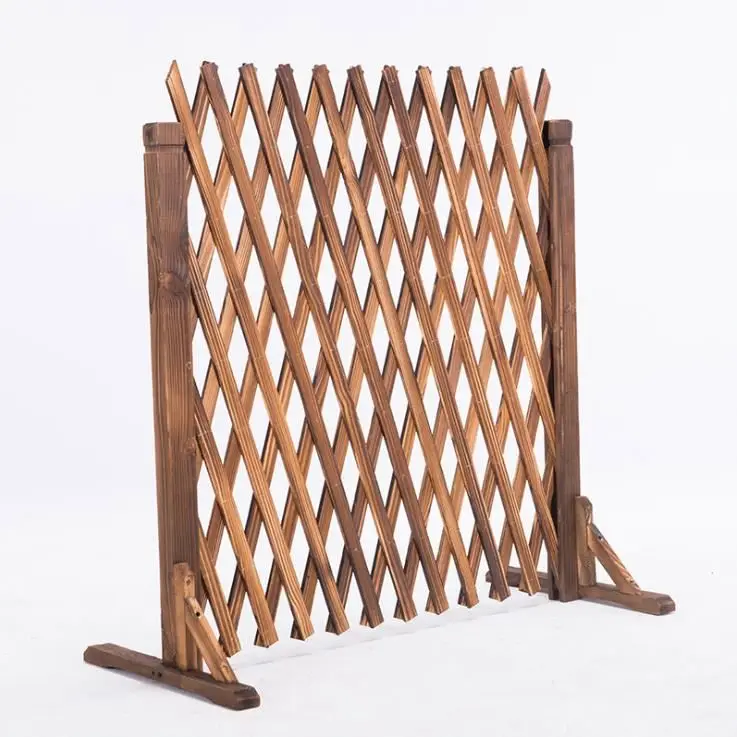 China Customizable fence restaurant partition outdoor wooden grid flower stand vine gardening flower stand