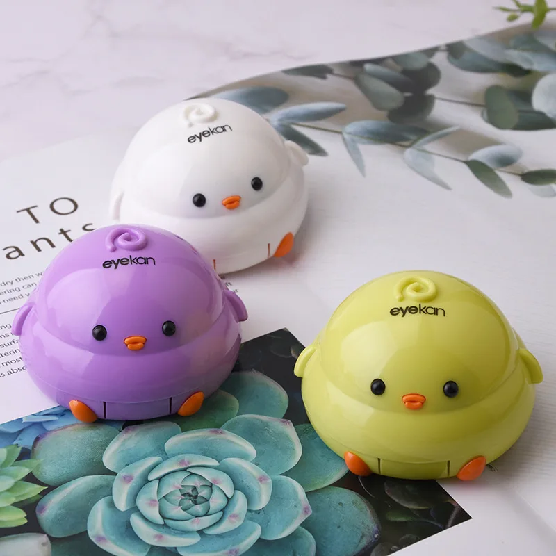 Фабричный чехол для контактных линз, милый чехол для контактных линз с рисунком курицы, чехол для контактных линз с рисунком из мультфильма