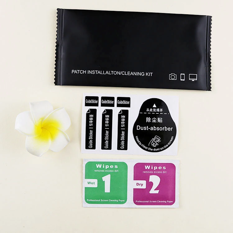 3 в 1 установка защитной пленки набор чистящих средств для ухода за мешок защитное покрытие для мобильного телефона из закаленного стекло аксессуары для ванной комнаты
