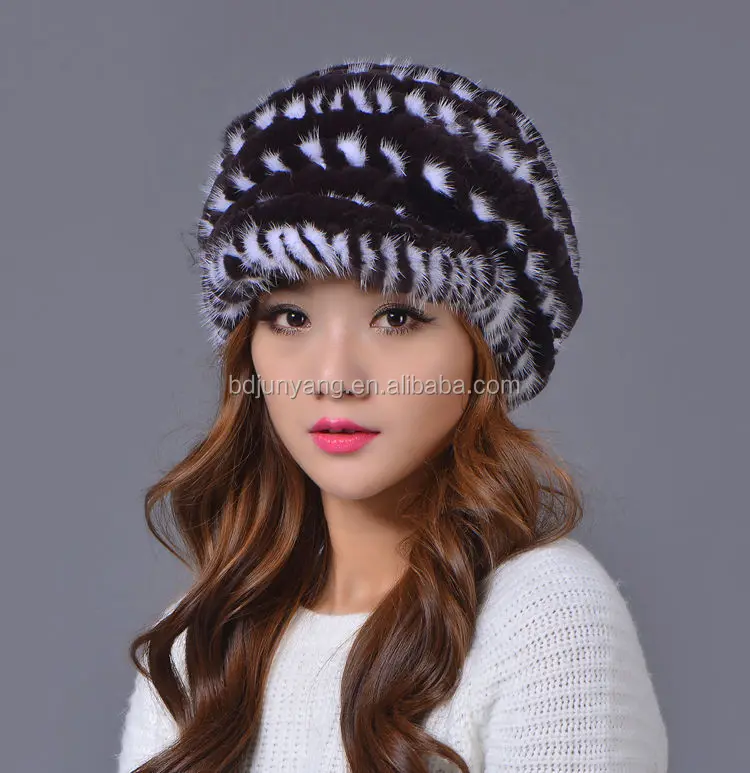 Дешевые нестандартная конструкция натуральный мех животных уши шапка настоящее меховую шапку hat