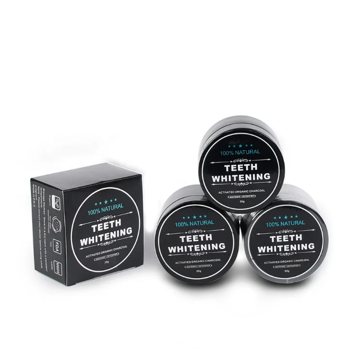 paper box packing Coconut shell Charcoal Teeth Whitening Charcoal Powder 30g  best selling products 2022
