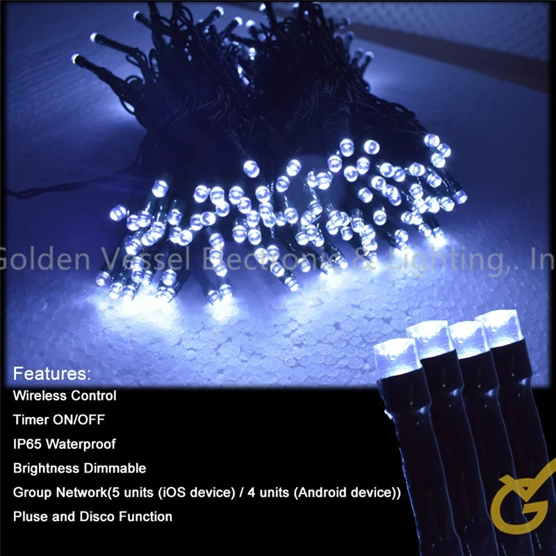 Smart String Lights 200Led 65ft 18 Functions, bluetooth Wireless Smartphone APP Controlled string christmas light