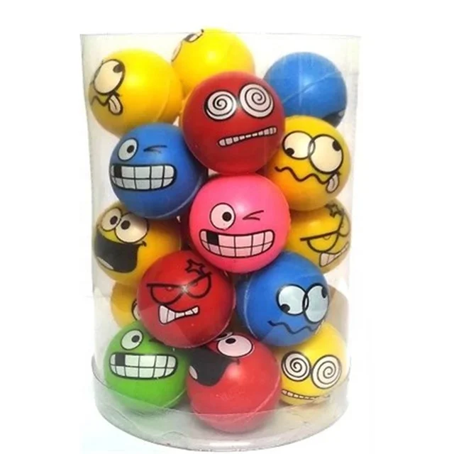 
VIA Promotional Toy Bouncy ball high bounce Expression Ball 27 32 35 38 45mm 