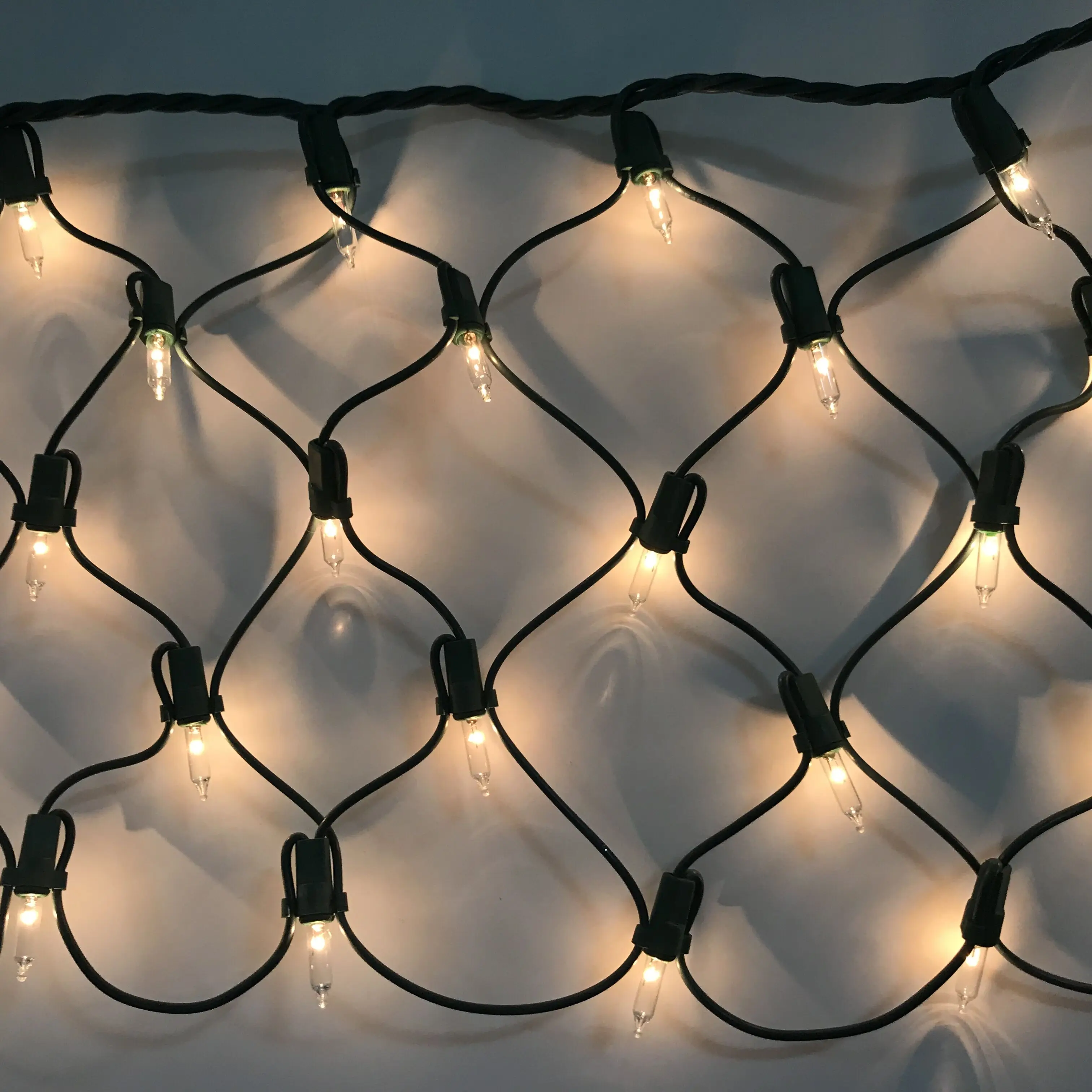 UL 150Count 4X6FT Covers Mesh Light Christmas Clear Bulb Net Lites