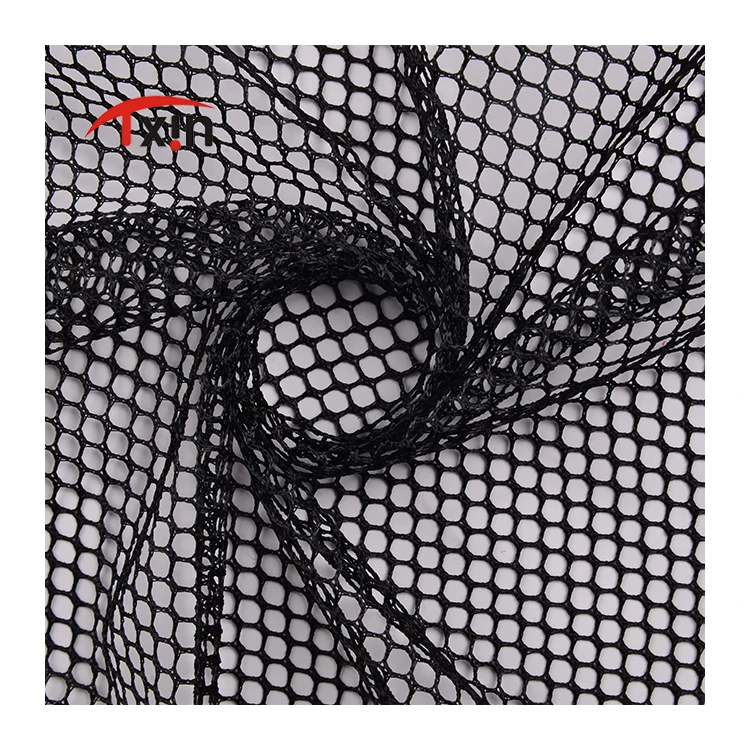 
hexagonal Net 100% poly 110gsm black mesh fabric for ball net 