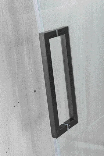 Мягкая раздвижная матовая черная душевая дверь кабина