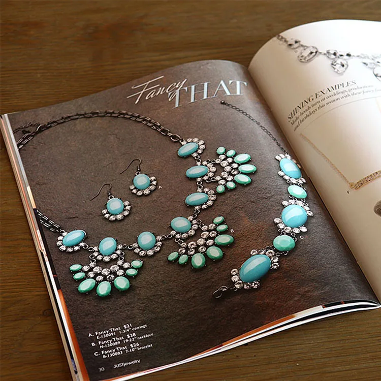 free wholesale Excellent service and professional custom CMYK printing jewelry catalog