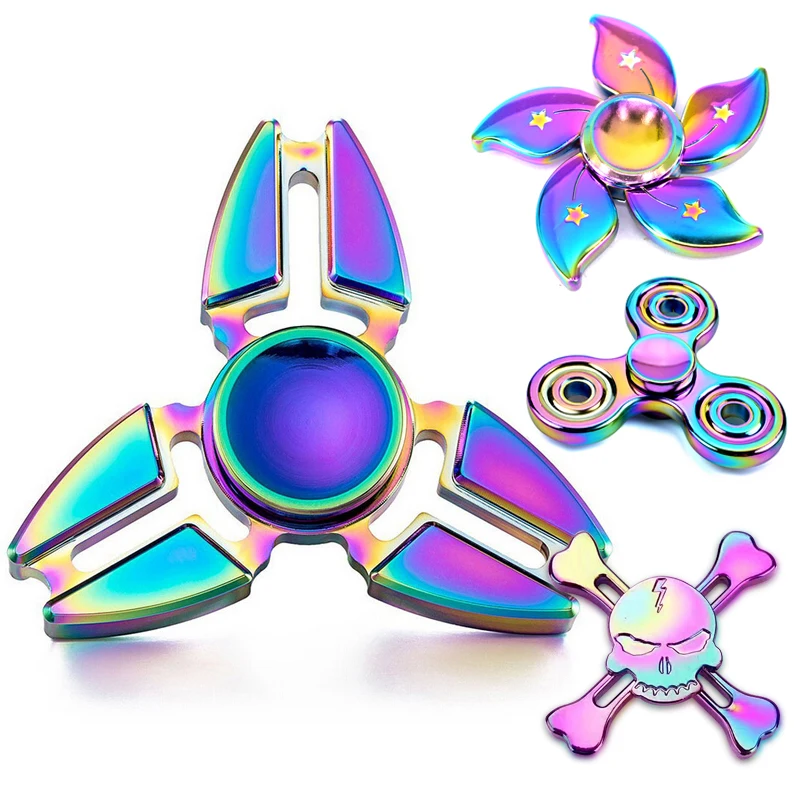 Высокая скорость подшипник пользовательские последние дизайн игрушки Металл Радуга ручная красочные передач Непоседа